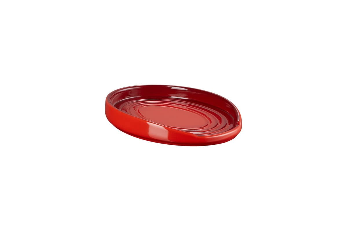Le Creuset Red Ceramic Oval Spoon Rest