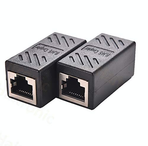 2 Pack RJ45 Coupler ethernet cable coupler LAN connector inline Cat7/Cat6/Cat5e Ethernet Cable Extender Adapter Female to Female