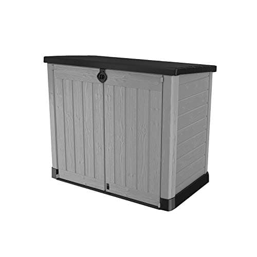 Large Grey Durable Plastic Storage Unit Box Garden Outdoor Shed For Wheelie Bins Tools Bikes & Lawn Mowers