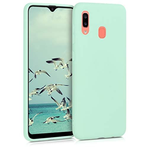 Kwmobile Tpu Silicone Case Compatible With Samsung Galaxy A20 - Soft Flexible Protective Phone Cover - Mint Matte