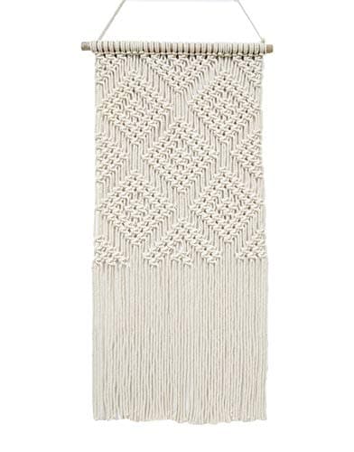 HERMOSO Handmade Macrame Wall Hanging -Wall Tapestry -100% Natural Cotton Cord, 14" W X28 L. Decoration for The Living Room