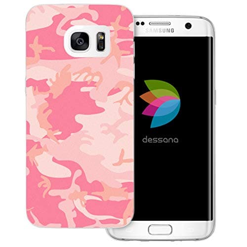 dessana Camouflage Transparent Protective Case Phone Cover for Samsung Galaxy S9 Plus Army Pattern Pink