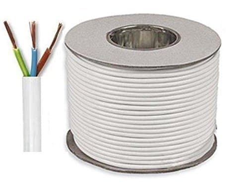 White 3183Y 3 Core 1.5mm 16 Amp PVC Flexible Cable Cut To Length Flex (5 Meters)
