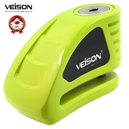 Acekit Veison Brake Disc Lock 6MM Lock Pin with Remind Cable for Motorcycle and Bicycle (Green II)