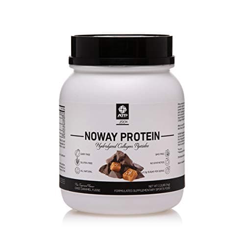 ATP Science Noway Protein Workout Supplement, Superior Collagen Powder, 100% All Natural Muscle Builder and Recovery Formula, Helps Muscular Gains & Fat Loss; Gluten & Dairy Free (Chocolate Caramel)