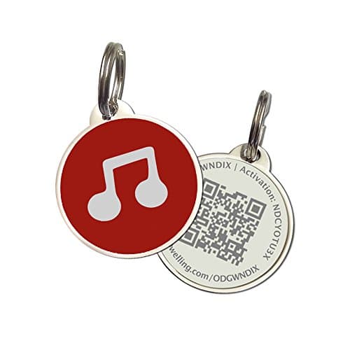 PetDwelling Cool Symbol Scannable Pet ID Tag Links to Online Profile w/Emergency Contact/Google Location Stamp