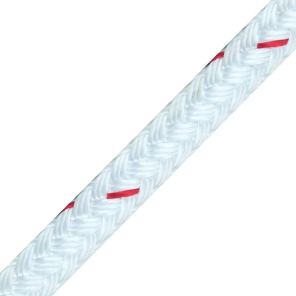 New England Ropes 1/4in (6mm) Sta-Set White 40 Feet Long