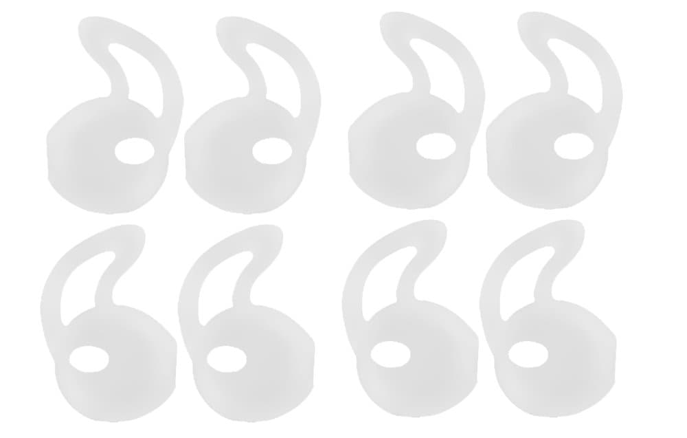 Earpod Cover for Apple AirPods EarPods - Secure Fit Grip Compatible with iPod, iPhone 5, and iPhone 6 Earphone Earbuds Headphones - Perfect for Running Exercise Gym and Sports (4Pairs-White)