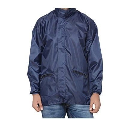 Glamio Men's Blue Windcheater With hidden Collar Pocket for Cap