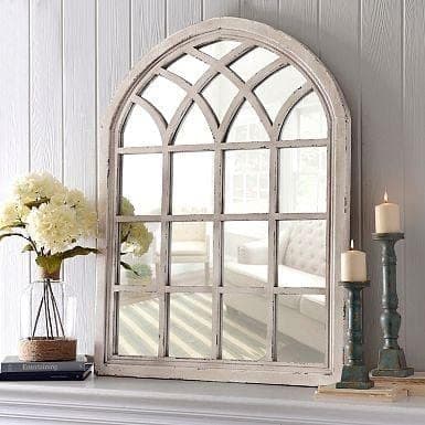 - Australian Handicraft Decorative And Hand Crafted Wooden Wall Decor/Wall Panel/Mirror frame/Wall Hanging for Living Room/Bedroom/Hallway / (White, 36x24 inch)