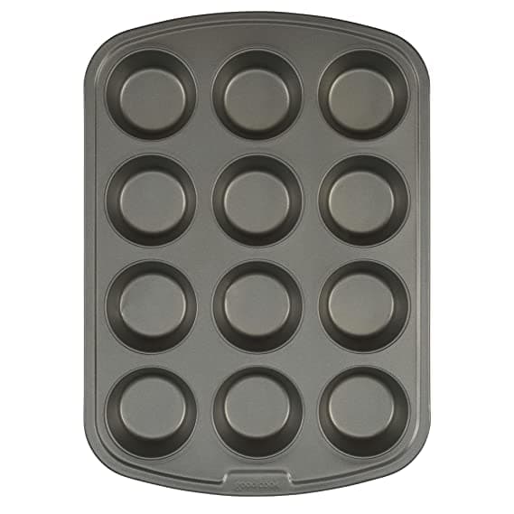 Fezda Aluminium Nonstick 12 Cup Midi Shape Muffin, Cupcake Mould, Bakeware Reusable Tray Pan Mould for Deserts, Pastries and Cookies, Mini Cakes Oven Baking