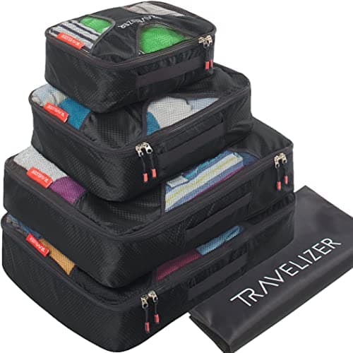 Travelizer - Travel Packing Cubes 5 pcs Luggage Organizer Set for Bag & Suitcase, Anthracite, OneSize