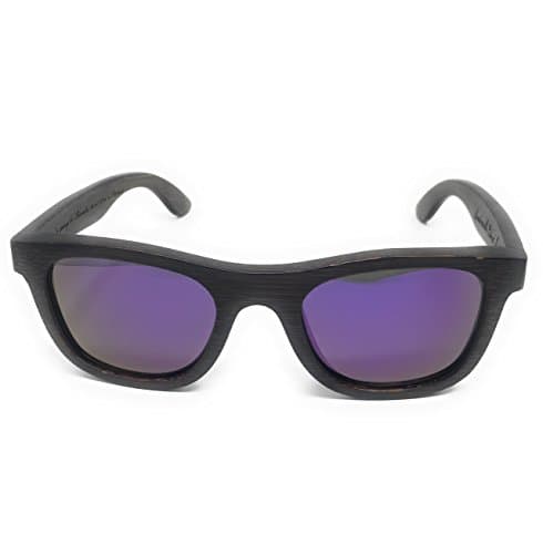 Patriot Shades Sunglasses, Polarized & Floating American Flag Bamboo Wood Sunglasses (BLACK, BLACK)