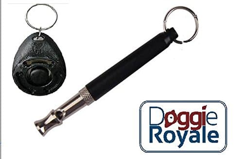 Doggie Royale (Red) Ultimate Dog Training Kit Dog Clicker and Ultrasonic Dog Whistle Combo How to Train Your Pet To Stop Barking