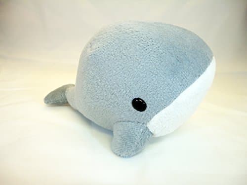 Gray White Whale Soft Plush with Suction Cup Cute Stuffed Toy