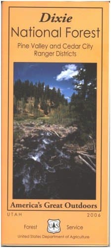 Dixie National Forest Map (pine valley & cedar city ranger districts) - Waterproof