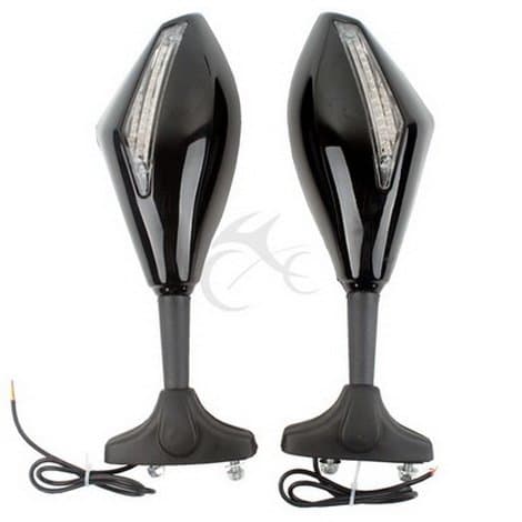 Pair Of Black Motorcycle Motorbike Rear View Left & Right Side View Mirrors Fit For HONDA CBR600F3 1995-1998