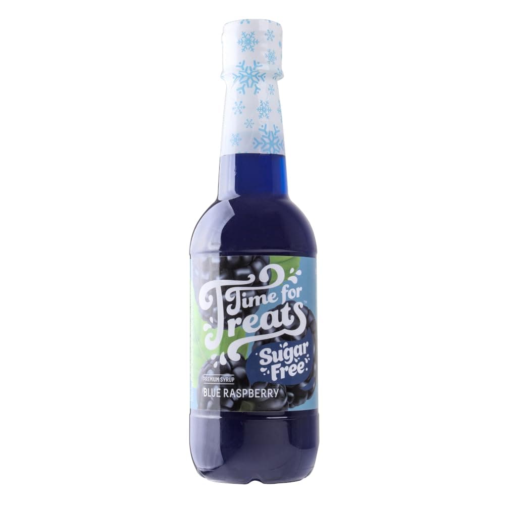 Time For Treats Flavored Syrup 16.9 Fluid Ounce Bottle for Snow Cones, Homemade Sodas, Cocktails, Coffee, Baking and More (Blue Raspberry - SUGAR FREE)