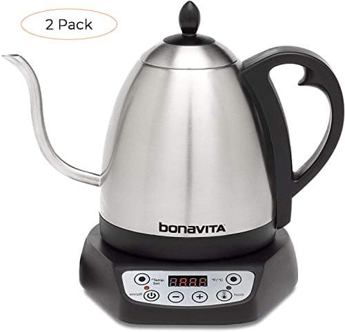 Bonavita BV382510V 1.0L Digital Variable Temperature Gooseneck Kettle (Pack 2)