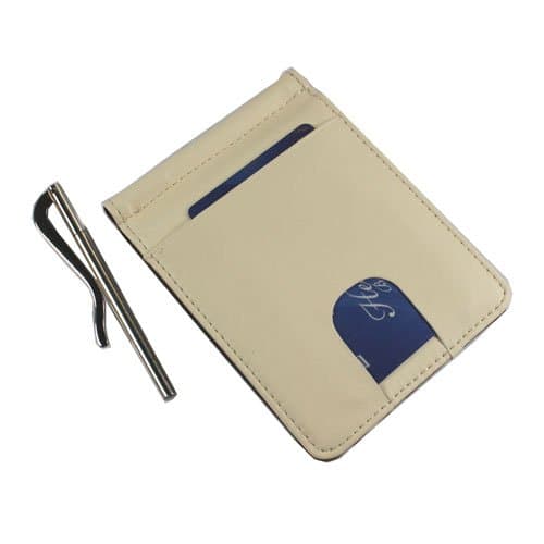 Mens Wallet Money Clip Spring Leather Front Pocket Wallet 11 Cards Alpine Swiss