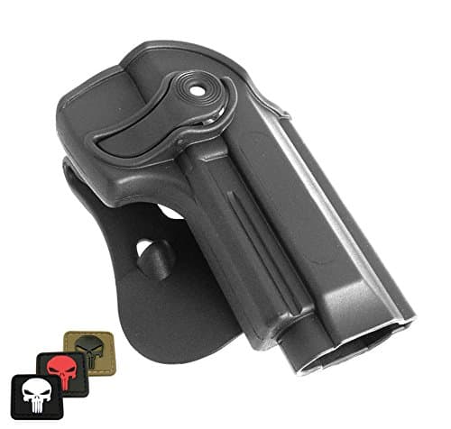 IMI-Z1250 IMI Defense Polymer Roto Right Hand Paddle Holster for Beretta 92/96, 1x Mini PVC Punisher Patch