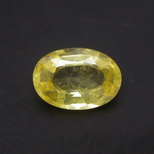 SRM ST-011 Glittering!! 0.92 Ct. Yellow Oval cut Natural Yellow Sapphire
