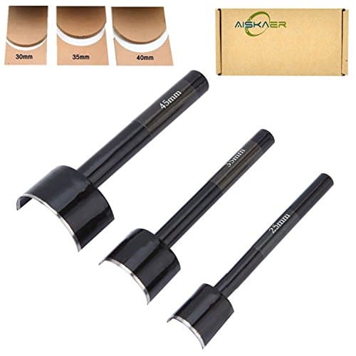 Aiskaer 1PCS DIY Leather Craft Half-Round Cutter Punch Arc-Shaped Punch Set for Belt Strap Wallet Bag End(25.35.45mm)