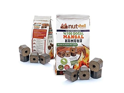 NUTSHELL %100 ECOLOGICAL BARBECUE BRIQUETTES 6.6 lbs (3 kg)
