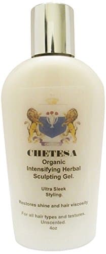 Chetesa Organic Intensifying Herbal Sculpting Gel - for all hair types and textures - promotes growth and thickness - for men and women - salon quality, 4oz