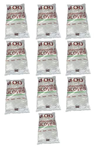 1000-PACK ~ Disposable Plastic Gloves, Extra Thin and Flexible, One Size Fits All