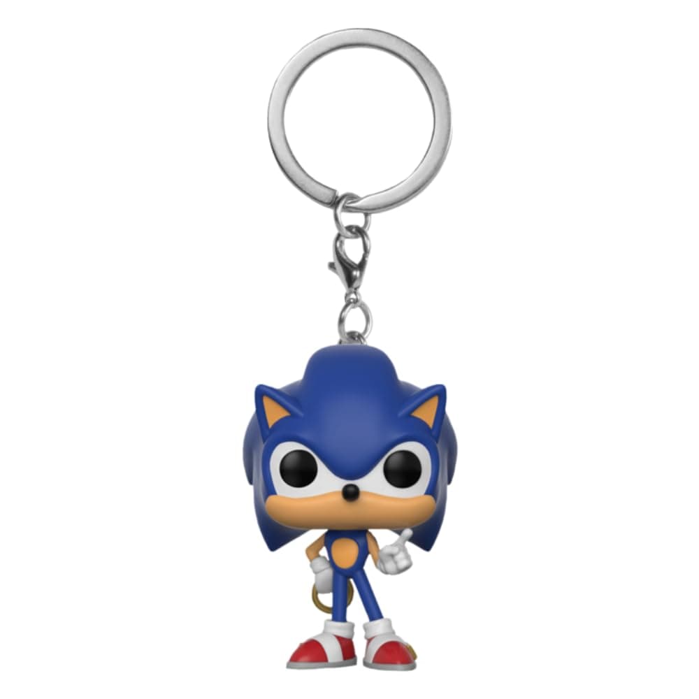 Funko Pocket Pop! Keychain: Sonic the Hedgehog: Sonic the Hedgehog With Ring - Sonic the Hedgehog Novelty Keyring - Collectable Mini Figure - Stocking Filler - Gift Idea - Official Merchandise