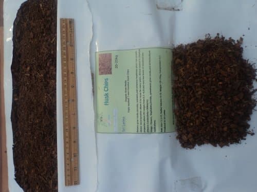 Coconut Husk Chips 50 Gallons Bale - Chip Size 10 mm and Below (7 mm Average)- Very Low Dissolved Ions & Almost Neutral in Ph (6.2~6.8)