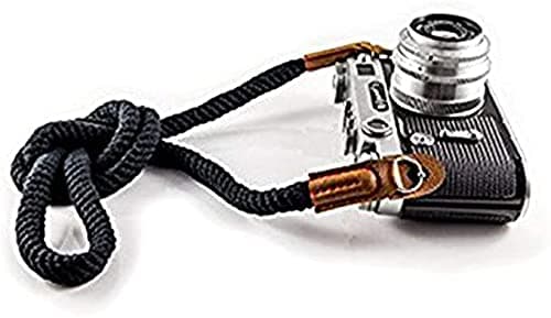 Camera Rope Strap 100cm Soft Cotton Camera Strap Vintage Neck Shoulder Belt Strap for Mirrorless and DSLR Camera. (Black)