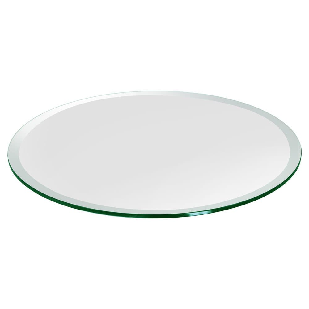 30" Round Glass Table Top - Tempered - 1/4" Thick - Bevel Polished Glass