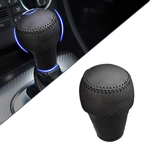 for Audi at Q3 13-18 RS 3 2017 RS 6 2016 RS 7 2016 TT RS 2016 Leather Car Gear Shift Knob Cover Non-Slip Gear Lever Stick Protector Black Type D