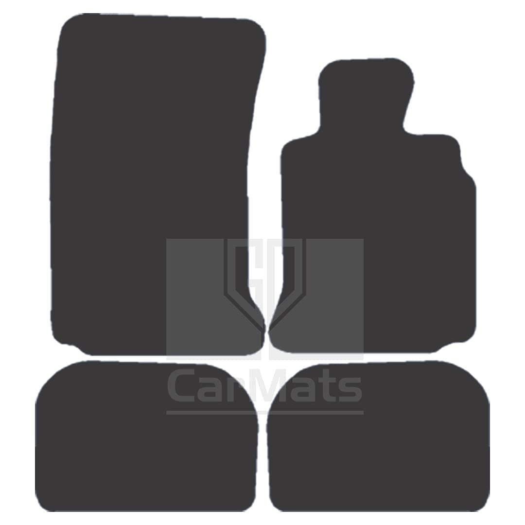 GCM - Car Floor Mats for BMW 7 Series E65 2002-2007 Full Coverage Floor Protection - Anti Slip & Fit Car Mat with Clips Easy to Clean Car Carpet for All-Weather- Black Edging, Carpet