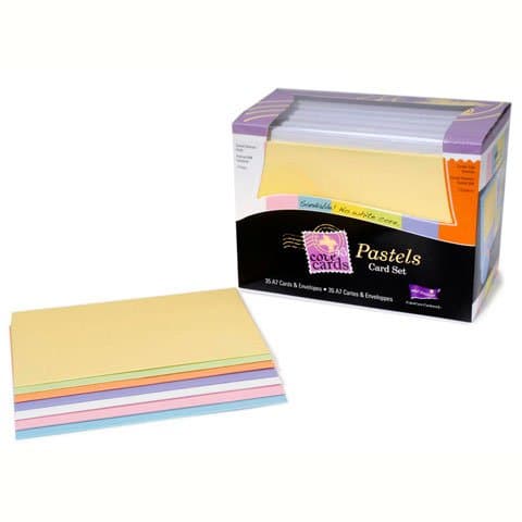 35 BLANK PASTEL 4X 6 "CARDS WITH MATCHING COLOR ENVELOPES- GREAT FOR THANK YOU'S AND OTHER OCCASIONSPERFECT FOR MOM,DAD,SISTER,BROTHER