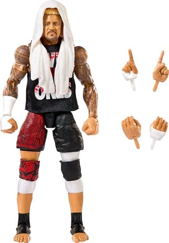 WWE Elite Action Figure & Accessories, Series #104 Solo Sikoa 6-inch Collectible with 25 Articulation Points & Swappable Hands