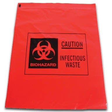 Biohazard Waste Bags, zip closure, 1 gallon [pack of 12]