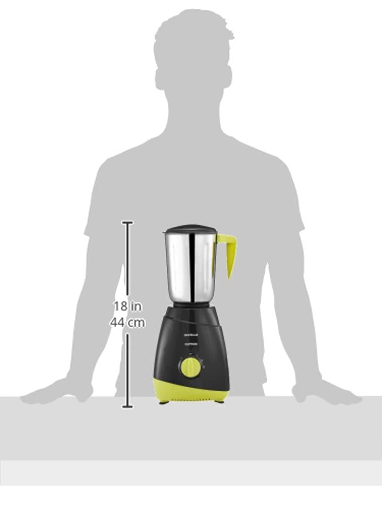 Havells Capture 500W 3 Jar Mixer Grinder, High Speed 21000 RPM Motor, 304 SS Blades, 5 Years Motor Warranty with Overload Protector, 1.5 Ltr Bigger Size Blending Jar I (Grey & Green)