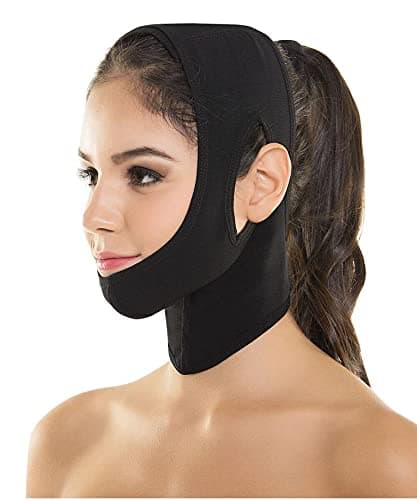356 -Mentonera/Post Surgery Compression Face Wrap One Size Color Black
