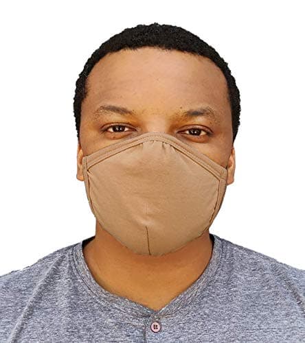 Designers Union Face Mask w/ Over the Head Elastic Bands, 3 Layer Washable & Reusable Cotton Face Masks. Made in USA