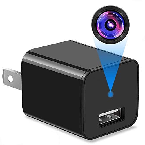 Mini Camera USB Charger Camera 1080P HD Motion Detection USB Plug Wall Charger Camera Mini Nanny Cam Security Camera No Wi-Fi Needed