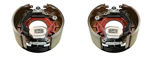 1 Pair of Self-Adjusting 12-1/4" X 5" (12.25" X 5") Electric Trailer Drum Brake Assemblies for 12,000 to15,000 Lbs (12K-15K) Trailer Axles; 1 LH (77-1212-1) + 1 RH (77-1212-2)
