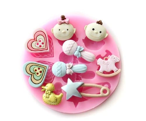 Homwish - DIY Little girls and boys Ice/Cake/Chocolate/Sugar Decorating Silicone Mini Cube Craft Fondant Mold Tray