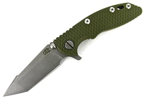 Hinderer Knives XM-18 3.0" Harpoon Tanto Flipper Knife OD G-10 / Titanium Working Finish