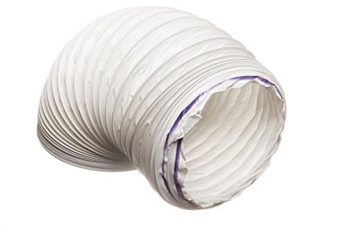 3 metre PVC (Plastic) Flexible White Ducting, Condenser Tumble Dryer Ventilation Cooker Hood Venting Hose 102mm Diameter for 100mm Ducting