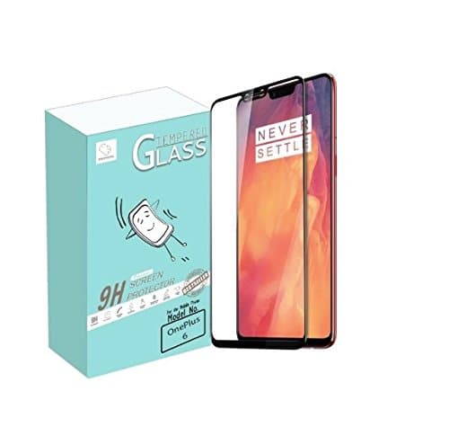MOMOTO Full Glue OnePlus 6 Full Coverage 3D Tempered Glass, Full Edge-to-Edge 3D Screen Protector for Oneplus 6-Black