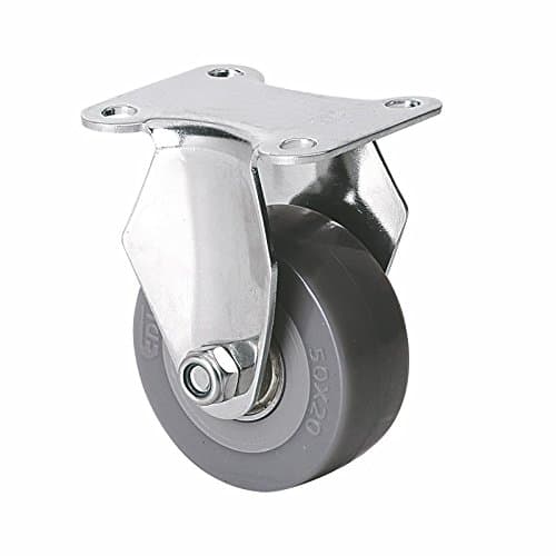 2PCS EDL 2 Inch Small Mini Stainless Steel Casters Wheels 50Kg Polyurethane PU Wheels Castors Plate Fixed Swivel Roller Industrial for trolley
