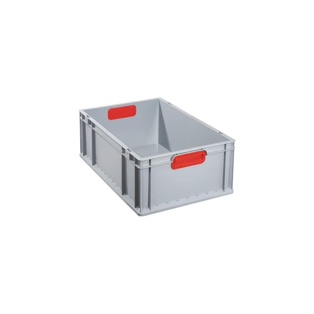 456750 Eurobox "622" 23.62x15.75x8.66" Closed Handles In Grey/Red